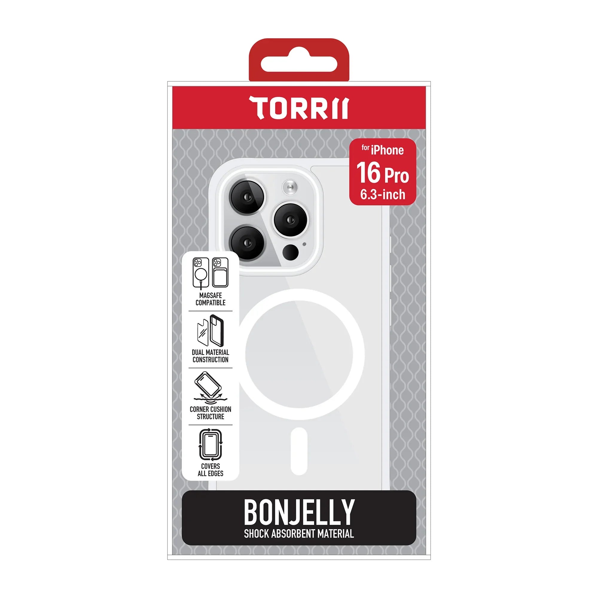 iPhone 16 Pro Torrii Bonjelly Magsafe Cover - Clear - Tashqila iPhone 16 Pro Torrii Bonjelly Magsafe Cover - Clear - Tashqila